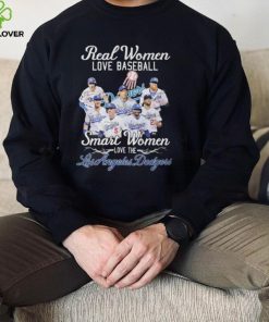 Real Women Love Baseball Smart Women Love The Los Angeles Dodgers Signatures Shirt Longsleeve, Ladies Tee