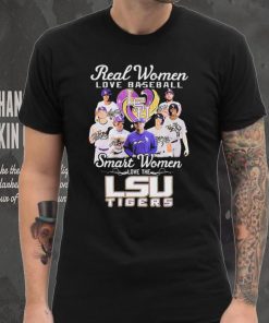 Real Women Love Baseball Smart Women Love The Lsu Tigers Signatures Shirt