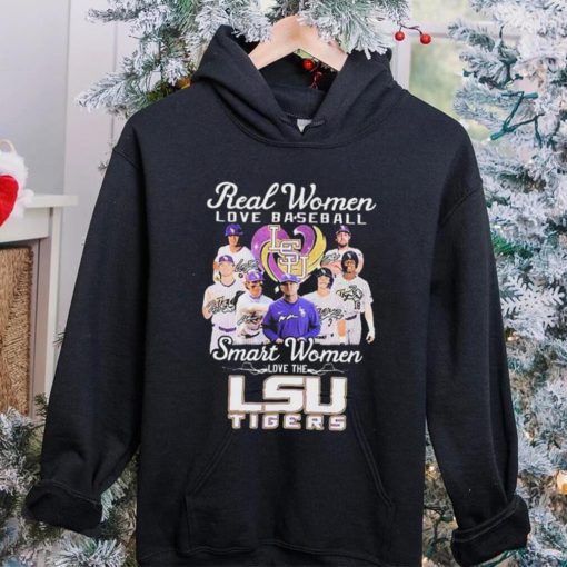 Real Women Love Baseball Smart Women Love The Lsu Tigers Signatures Shirt