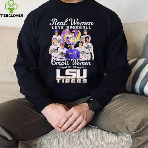 Real Women Love Baseball Smart Women Love The Lsu Tigers Signatures Shirt