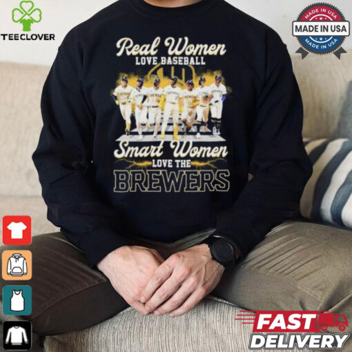 Real Women Love Baseball Smart Women Love The Milwaukee Brewers 2024 Shirt