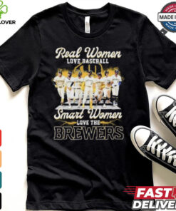 Real Women Love Baseball Smart Women Love The Milwaukee Brewers 2024 Shirt
