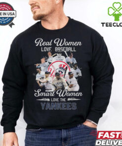 Real Women Love Baseball Smart Women Love The New York Yankees Signatures Shirt