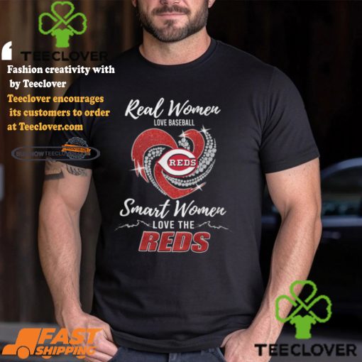 Real Women Love Baseball Smart Women Love The Reds Shirt