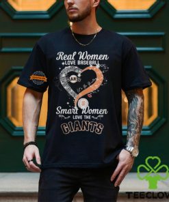 Real Women Love Baseball Smart Women Love The San Francisco Giants Let’s Go Giants Heart Diamond Shirt