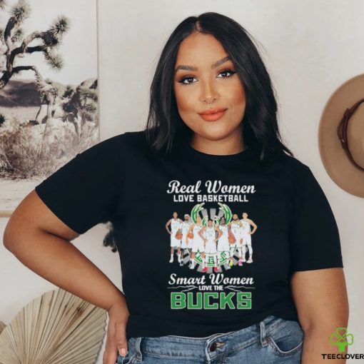 Real Women Love Basketball Smart Women Love The Bucks Shirt