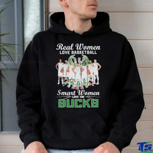 Real Women Love Basketball Smart Women Love The Bucks Shirt