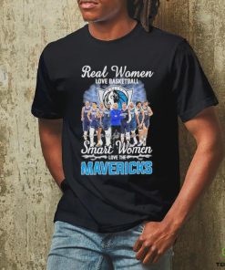 Real Women Love Basketball Smart Women Love The Dallas Mavericks 2024 Western Conference Finals Signatures Shirt