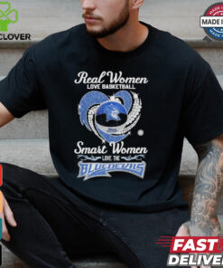 Real Women Love Basketball Smart Women Love The Duke Blue Devils Basketball Heart Diamond T shirts