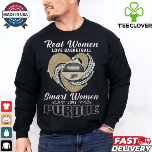 Real Women Love Basketball Smart Women Love The Purdue Boilermakers Signature Unisex T Shirt