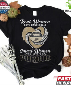 Real Women Love Basketball Smart Women Love The Purdue Boilermakers Signature Unisex T Shirt