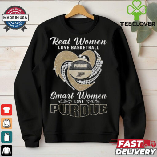 Real Women Love Basketball Smart Women Love The Purdue Boilermakers Signature Unisex T Shirt