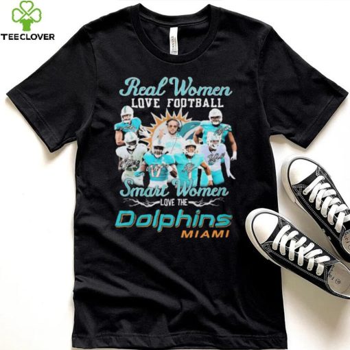 Real Women Love Football Smart Women Dolphins Miami Shirt