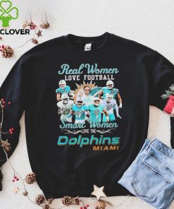 Real Women Love Football Smart Women Dolphins Miami Shirt