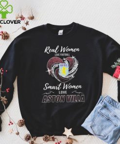 Real Women Love Football Smart Women Love Aston Villa Heart Diamond hoodie, sweater, longsleeve, shirt v-neck, t-shirt