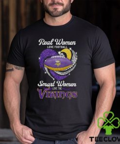 Real Women Love Football Smart Women Love Minnesota Vikings Heart Diamond 2023 Shirt