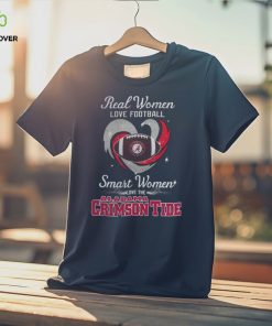 Real Women Love Football Smart Women Love The Alabama Crimson Tide T Shirt