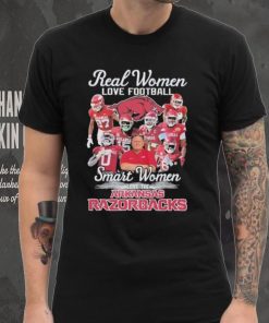 Real Women Love Football Smart Women Love The Arkansas Razorbacks 2023 Season Shirt