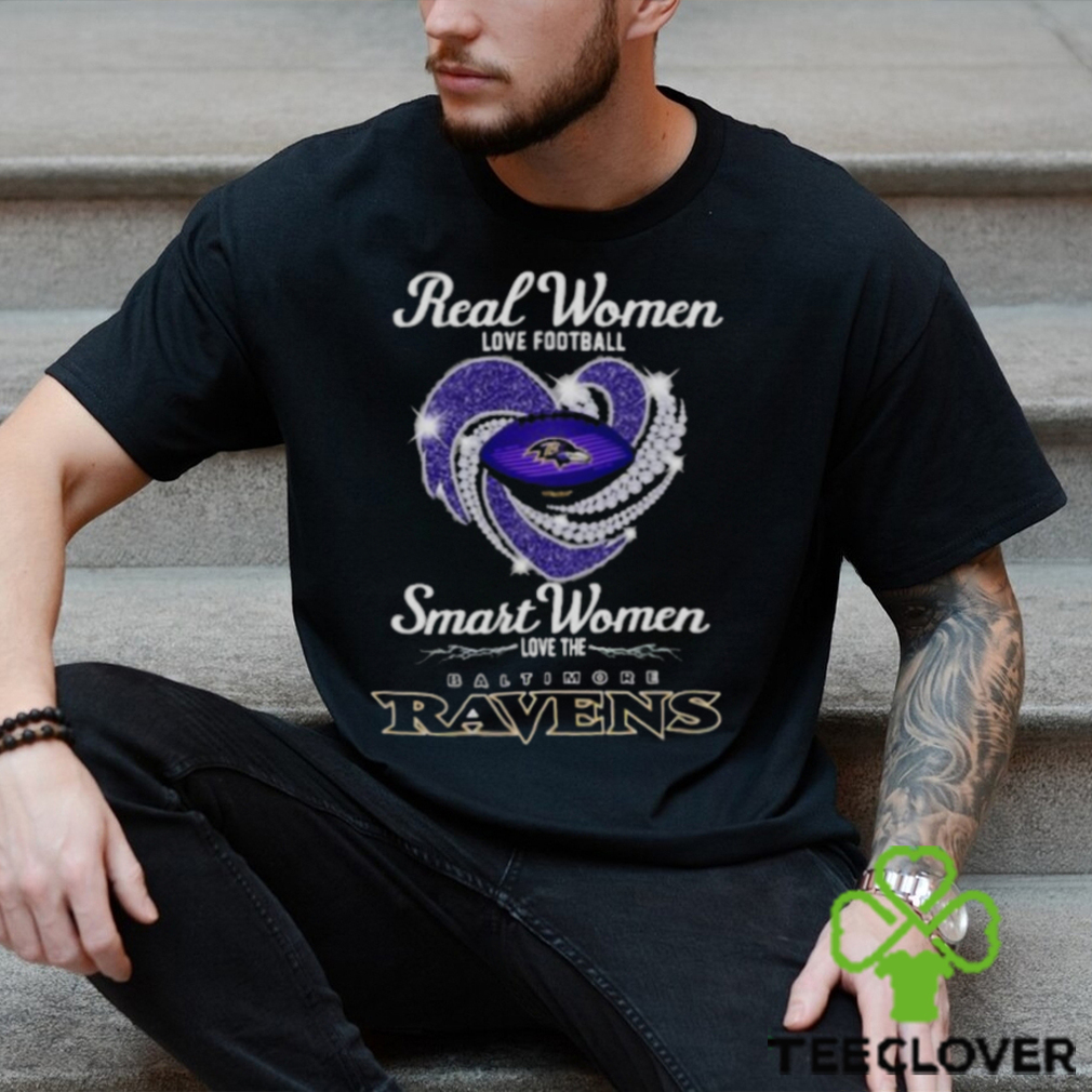 Real Women Love Football Smart Women Love The Baltimore Ravens Purple T- Shirt