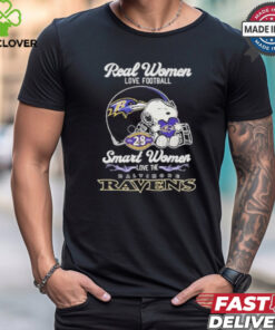 Real Women Love Football Smart Women Love The Baltimore Ravens X Snoopy Shirt