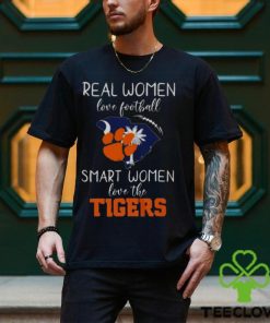 Real Women Love Football Smart Women Love The Clemson Tigers 2023 t hoodie, sweater, longsleeve, shirt v-neck, t-shirt