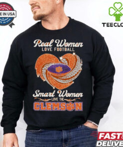Real Women Love Football Smart Women Love The Clemson Tigers Heart Diamond 2024 shirt 1 Real Women Love Football Smart Women Love The Clemson Tigers Heart Diamond 2024 shirt