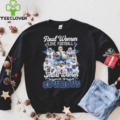 Real Women Love Football Smart Women Love The Cowboys 2022 Signatures Shirt
