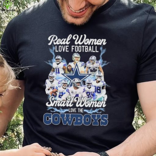 Real Women Love Football Smart Women Love The Cowboys 2022 Signatures Shirt