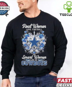 Real Women Love Football Smart Women Love The Dallas Cowboys Flower Heart Diamonds 2024 shirt 1 Real Women Love Football Smart Women Love The Dallas Cowboys Flower Heart Diamonds 2024 shirt