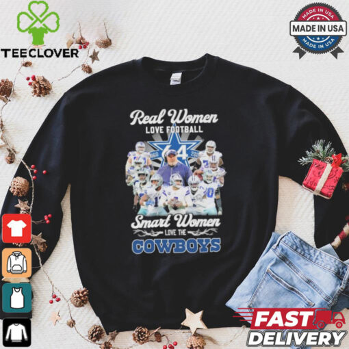 Real Women Love Football Smart Women Love The Dallas Cowboys Football Team 2024 Shirt