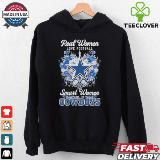 Real Women Love Football Smart Women Love The Dallas Cowboys X Floral Diamonds Shirt