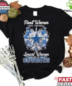 Real Women Love Football Smart Women Love The Dallas Cowboys X Floral Diamonds Shirt