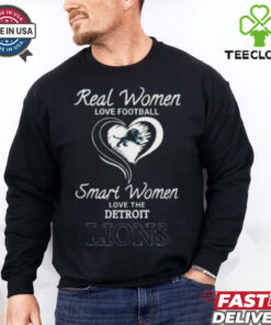 Real Women Love Football Smart Women Love The Detroit Lions 2024 T Shirt