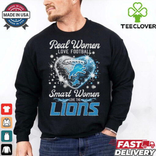 Real Women Love Football Smart Women Love The Detroit Lions 2025 Shirt