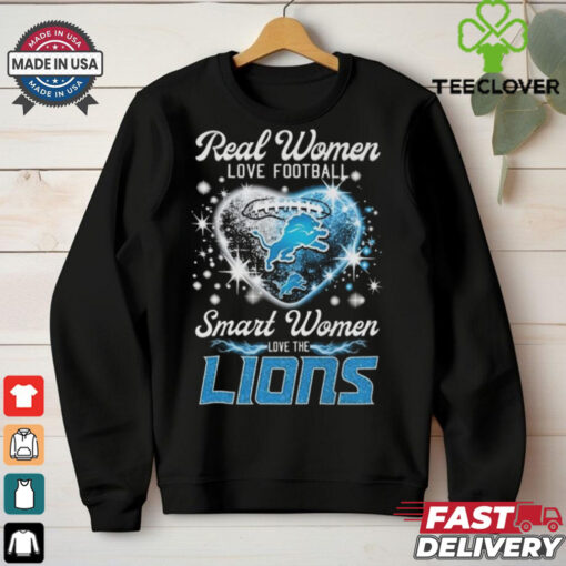 Real Women Love Football Smart Women Love The Detroit Lions 2025 Shirt