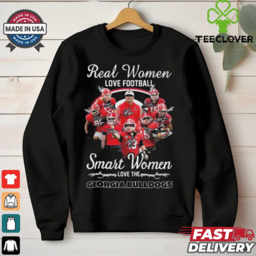 Real Women Love Football Smart Women Love The Georgia Bulldogs Sec Champions Signatures T Shirt