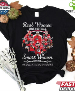 Real Women Love Football Smart Women Love The Georgia Bulldogs Sec Champions Signatures T Shirt