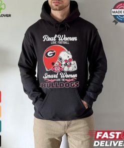 Real Women Love Football Smart Women Love The Georgia Bulldogs X Snoopy Shirt