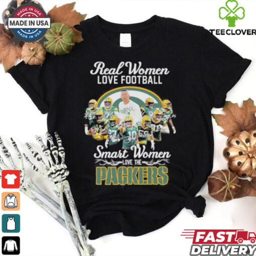 Real Women Love Football Smart Women Love The Green Bay Packers 2024 Signatures Shirt
