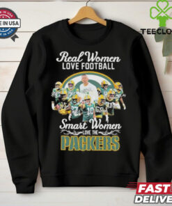 Real Women Love Football Smart Women Love The Green Bay Packers 2024 Signatures Shirt