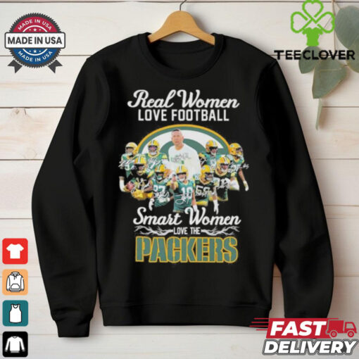 Real Women Love Football Smart Women Love The Green Bay Packers 2024 Signatures Shirt