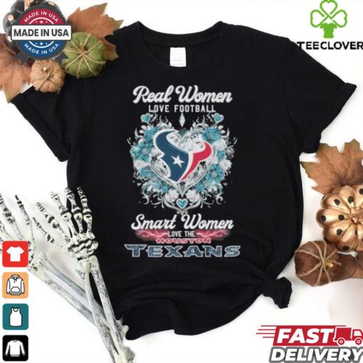 Real Women Love Football Smart Women Love The Houston Texans X Floral Diamonds Shirt