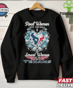 Real Women Love Football Smart Women Love The Houston Texans X Floral Diamonds Shirt