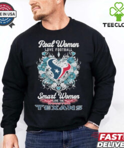 Real Women Love Football Smart Women Love The Houston Texans X Floral Diamonds Shirt