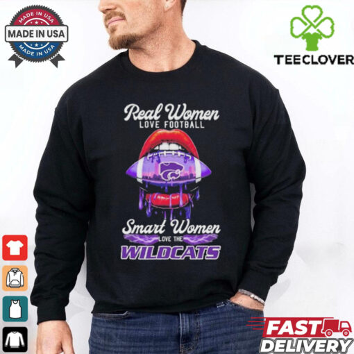 Real Women Love Football Smart Women Love The K State Wildcats X Lips Football Shirt