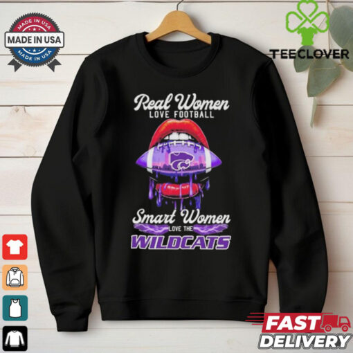 Real Women Love Football Smart Women Love The K State Wildcats X Lips Football Shirt