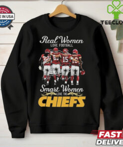Real Women Love Football Smart Women Love The Kansas City Chiefs 4 Players Signatures 2024 Shirt