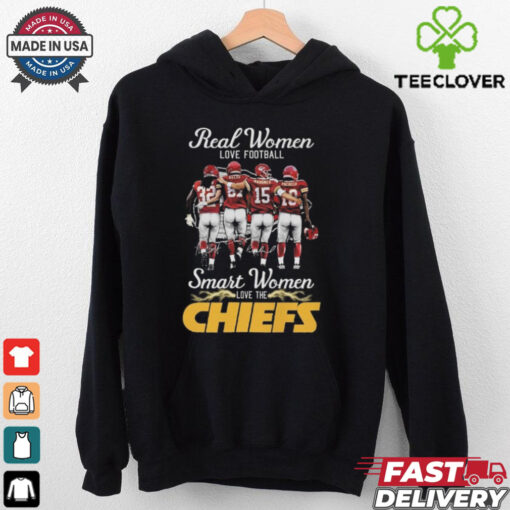 Real Women Love Football Smart Women Love The Kansas City Chiefs 4 Players Signatures 2024 Shirt