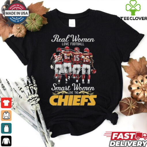 Real Women Love Football Smart Women Love The Kansas City Chiefs 4 Players Signatures 2024 Shirt