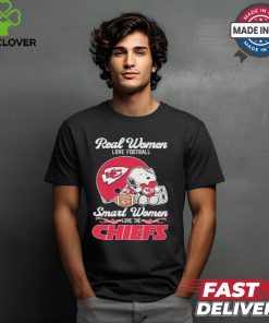 Real Women Love Football Smart Women Love The Kansas City Chiefs Snoopy Love Shirt